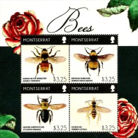 Montserrat - 2015 - Bees - Mint Stamp Sheetlet - Montserrat