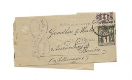 Ganzsache  Bandschleife Um 1901 ? - Echt Gelaufen - Nach Nürnberg - 1 Zusätzlich Aufgeklebte Briefmarke - Streifbänder