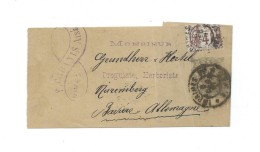 Ganzsache  Bandschleife Um 1901 ? - Echt Gelaufen - Nach Nürnberg - 1 Zusätzlich Aufgeklebte Briefmarke - Newspaper Bands