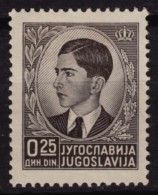 1939 Yugoslavia Jugoslawien Yougoslavie - King Peter II - Mi 393 - 0.25 Din - MH - Ungebraucht