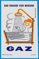 BUVARD GAZ "Eau Chaude Sur Mesure" Graphisme Illustrateur Peintre Affichiste Léo KOUPER Pub Publicité - Electricity & Gas