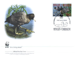 (2222) WWF Set Of FDC Cover  - Barbuda - Birds - FDC