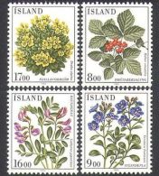 Iceland 1985 Flowers Flower Flora Nature Plants Plant Fruits Berry Fruit Stamps MNH SC 602-605 Michel 628-631 - Unused Stamps