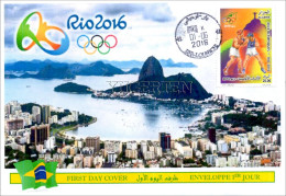 ALGERIE ALGERIA 2016 - FDC Olympic Games Rio 2016 Olympische Spiele Olímpicos Olympics Boxe Boxing - Eté 2016: Rio De Janeiro