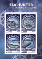 Sierra Leone 2016, Submarines, 4val In BF IMPERFORATED - Submarines