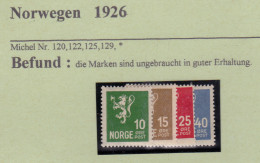 Norwegen 1926 - Unused Stamps