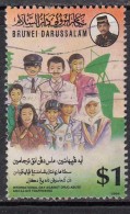 Brunei Used 1994, $1.00 International Day Against Drug Abuse, Health, Antena  Telecom, Airplane, (Sample Image) - Brunei (1984-...)