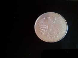 RARE 5 DEUTSCHE MARK COIN GERMANY 1980 EAGLE - 5 Marchi