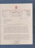 LETTRE THE BRITISH TRAVEL AND HOLIDAYS ASSOCIATION QUEEN'S HOUSE JAMES'S STREET LONDON - 1954 - Svizzera