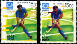 FIELD HOCKEY-ATHENS OLYMPICS-MASSIVE ERROR-SCARCE-INDIA-2004-MNH-TP-268 - Verano 2004: Atenas - Paralympic