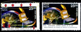 MODERN INDIAN ERROR-INDO-FRANCE JOINT ISSUE-SPACE-ERROR-SCARCE-INDIA-2015-MNH-TP-282 - Varietà & Curiosità