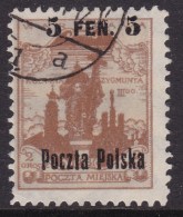 POLAND 1918 Provisional Ovpt Fi 2 Error B2 Used - Gebruikt