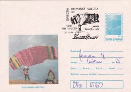 ROUMANIE ENTIER POSTAL    THEME PARACHUTISME - Parachutting