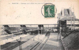 93-PANTIN- INTERIEUR DE LA GARE VUE PRISE DU PONT - Pantin