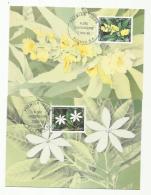 NOUVELLE-CALEDONIE    :  Carte Maximum  :  599  600   "  Flore Calédonienne  "  Année 1990 Oblitération Nouméa - Maximum Cards
