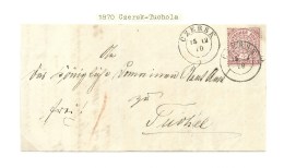 1870. ENTIRE  LETTER.  GERMAN  OCCUPATION. CZERSK--TUCHOLA . - ...-1860 Prephilately