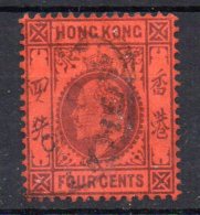 HONG-KONG - 1903 - EDOUARD VII - EDWARD VII - 4 Cents - Oblitéré - Stamped - - Oblitérés