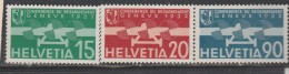 SUISSE N° PA 16/18 CONFÉRENCE DU DÉSARMEMENT A GENÈVE NEUF AVEC CHARNIERE - Unused Stamps