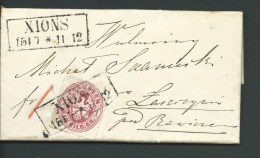 1867. ENTIRE  LETTER. GERMAN  OCCUPATION. KSIĄŻ--ŁASZCZYCZYN - ...-1860 Prephilately