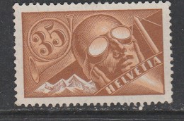 SUISSE N° PA 6 35C BRUN ET JAUNE FONCE PILOTE NEUF AVEC CHARNIERE - Unused Stamps