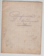 Conférence Sur Madagascar Préparée Par Un Instituteur En 1899 - Manuscrits