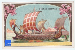 Chromo Dorée Chicorée Bériot Lille Birème Romaine Rome Navigation Navire Bateau Mer Drapeau Guerre Marin Marine A17-2 - Sonstige & Ohne Zuordnung