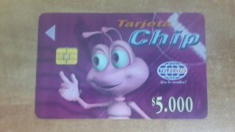 Colombia-(col-tl-01)-sporting Ant-(1)-(000427038)-($5.000)-chip Card-ant Purple Card-used+1card Prepiad Free - Colombie