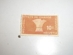 HELVETIA   Effets De Change Cambiali  Wechsel  10 C - Fiscale Zegels