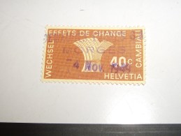 HELVETIA   Effets De Change Cambiali  Wechsel  40 C  MORGES - Revenue Stamps
