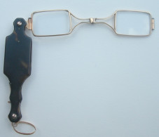 XIXème : FACE A MAIN LORGNON LUNETTES ECAILLE VERMEIL / ANTIQUE FRENCH LORGNETTE Tortoise Shell & Silver Gilt - Lunettes