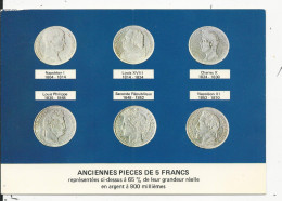 10X15  Anciennes Pieces De 5 Francs - Monete (rappresentazioni)