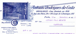 DROGARIA ANTÓNIO RODRIGUES DA COSTA - RUA DAS FLORES, 32.36, PORTO - 1936, Carta Comercial - Portugal