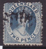 Queensland 1867 SG 38 P.13  £18 Used - Used Stamps