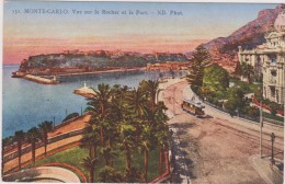 MONACO,MONTE-CARLO EN 1900,vue Sur Le Rocher Et Le Port,TRAM,TRAMWAY,rail,pa Lmier - Altri & Non Classificati