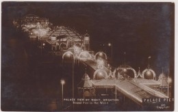 ANGLETERRE,ENGLAND,sussex ,BRIGHTON EN 1930,la Nuit,palace Pier By Night,machine à Sous,albert Abdullah David Sassoon - Brighton