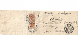 Fragment D'Enveloppe  -    Cachet  De  RUSSIE   De  1906   à  Destination  De  GENEVE - Otros & Sin Clasificación