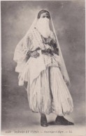 Carte Ancienne,MAGHREB,ALGERIE,ALGER,EN 1900,MAURE,MAURESQUE,FEMME BERBERE,MUSULMANE,tenue D'époque - Sétif