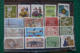 B086 - CEPT - EUROPE EUROPA Used 17 Different Stamps Germany - Colecciones