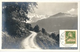 Strasse Brünig Hasliberg Mit Wetterhörner              1924 - Hasliberg