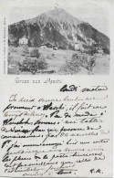 GRUSS AUS AESCHI → Dorfpartie Bei Der Kirche 1901 - Aeschi Bei Spiez