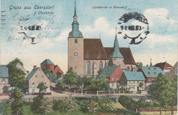 AK Gruss Ebersdorf Stiftskirche Kirche Bei Chemnitz Niederwiesa Lichtenwalde Lichtenau Frankenberg Hilbersdorf Glösa - Niederwiesa