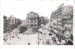 Bruxelles-Brussel-1952-Place De Brouckère-Tram-Tramway-vieilles Voitures-Pub. Bière Vandenheuvel-Oblitération Athus-scan - Vervoer (openbaar)