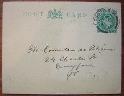 Grande Bretagne 1903 Entier Postal Avec Repiquage "civil Service Co-opérative Society (londres) - Luftpost & Aerogramme