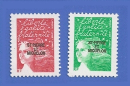 SPM - SAINT-PIERRE ET MIQUELON 783 + 793 NEUFS ** MARIANNE DU 14 JUILLET - Unused Stamps