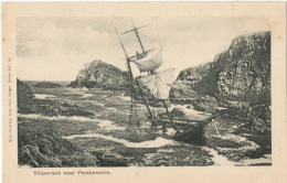 Shipwreck Near Portknockie  Phototypie Rob. Prager Berlin Naufrage Voilier - Moray