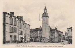 79 - SAUZE VAUSSAIS -  Tour De L'Horloge Et Route De Chef Boutonne - Sauze Vaussais