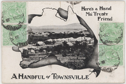 A Handful Of Townsville - Queensland (QLD) - Australia - Stamps: 4x King George V 1/2 Halfpenny Green – Year 1920 - Townsville