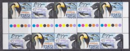 AAT 2000  Penguins 2v  Strip 5xgutter  (unfolded) ** Mnh (F5203) - Nuevos