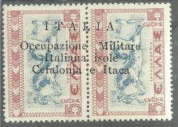 OCCUPAZIONE ITALIANA CEFALONIA E ITACA 1941 L 5 + 5 LEPTA MNH - Cefalonia & Itaca