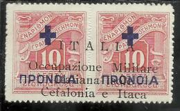 OCCUPAZIONE ITALIANA CEFALONIA E ITACA 1941 PREVIDENZA SOCIALE DEL 1937 SOPRASTAMPATO OVERPRINTED MNH - Cefalonia & Itaca